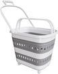 TECHMILLY Collapsible Plastic Laundry Basket Hamper