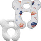 Baby Travel Pillow, Upgrade U-Shape Infant Pillow for Car Seat Pushchair and Stroller, Soft Comfortable Sleep Cushion for Kids Newborn and Toddler -Starfish White
