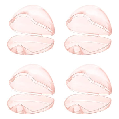 Accmor Pacifier Case, Pacifier Holder Case, Pacifier Container for Travel, BPA Free,Transparent Pink, 4 Pack