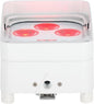 Rockville Wet PAR 50 White 25W Waterproof Battery DJ Light, RGBWA+UV LEDs, Wireless DMX, RF Remote, Long Battery Life, for Outdoor Events and DJs