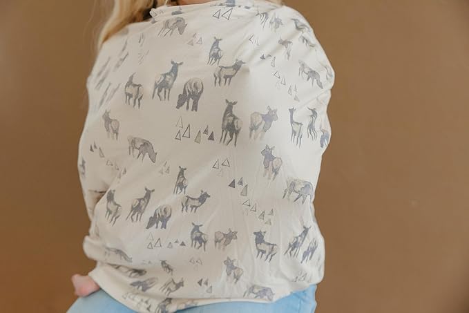 Copper Pearl Multi-Use Cover: Car Seat Covers, Nursing Cover, and Stroller Cover for Sun - Stretchy Fabric, All-Season Use, Stylish Designs, Easy Access for Moms - Cody