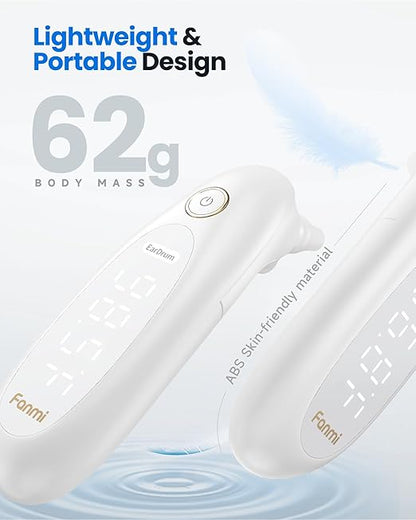 Ear Thermometer for Kids and Adults, Thermometer for Baby with Real-Time Dynamic Tympanic-Sensing Probe, 1-Button 1-Second Result Large LED Display for Easy Use & Reading