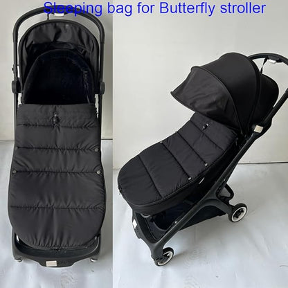 Stroller accessories winter footmuff compatible with Bugaboo Butterfly stroller, warm Socks for Bugaboo Bee stroller, rainproof fabric (Black)