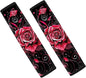 Romantic Rose Car Seat Belt Shoulder Strap Covers Pad Shoulder Pads for Seat Belts Universal Interior Accessories Safety Strap Cover for Auto SUV Truck Airplane Backpack