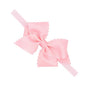Wee Ones Baby Girl's Extra Small Grosgrain Bow On Matching Elastic Band, 0-6 Months, Light Pink