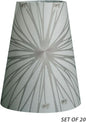 Royal Designs Vellum Tea Light Paper Wine Glass Lampshade, Gray Starburst, Set of 20,TLS-1014-20