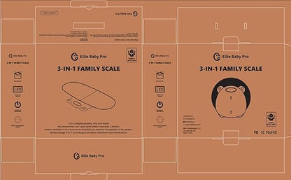 Ellie Digital Baby Scales, Multi-Function Scale for Infant, Toddler & Pet, LED Display Weighing Scale for Newborns, Cats & Dogs, Large Capacity for Family Weight Tracking at Home