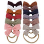 Sugarmelon Linen Bow Nylon Headband for Baby Newborn Infant Toddler Hair Bow Elastic Bands for Baby Girls Little Kids Headbands (Linen Sailor bow 3.2'')