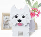 Western Highlands Dog Planter, Cute Animal Shape Flower Planters, Plant Pots for Indoor/Outdoor Garden Decor, Unique Gifts/Souvenirs for Pet Lovers (White)
