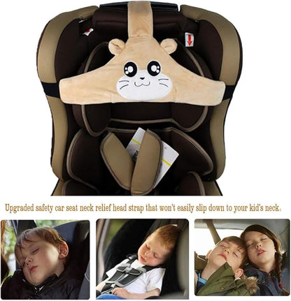 Toddler Car Seat Head Support Sleeping,Travel Head Support for Carseat Baby,Adjustable Head Strap for Car Seat Kids