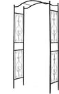 SCENDOR 92'' H x 44'' W Garden Arch Arbor Trellis for Outdoor, Trellis Plants Support with Metal Durable Iron Use for Climbing Plants w/Decorative Wire Lattice - Black