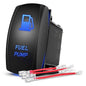 Nilight Fuel Pump Rocker Switch Led Light Bar 5 Pin Laser On Off SPST switches 20A/12V 10A/24V Blue with Jumper Wires Set for Cars Trucks Boats ATVs UTVs RVs