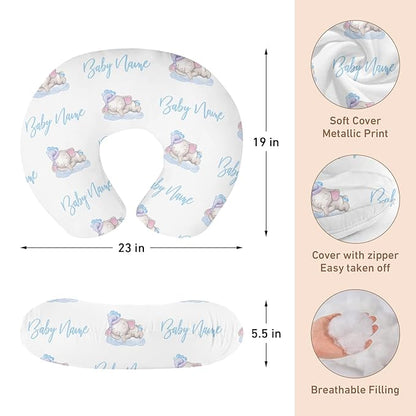 Custom Car Seat Covers for Babies - Breathable Baby Car Seat Cover for Girls Boys, Blue Elephant Print Kick-Proof Newborn Carrier Canopy Stretchy Stroller Cover for 4 Seasons(27"x29")