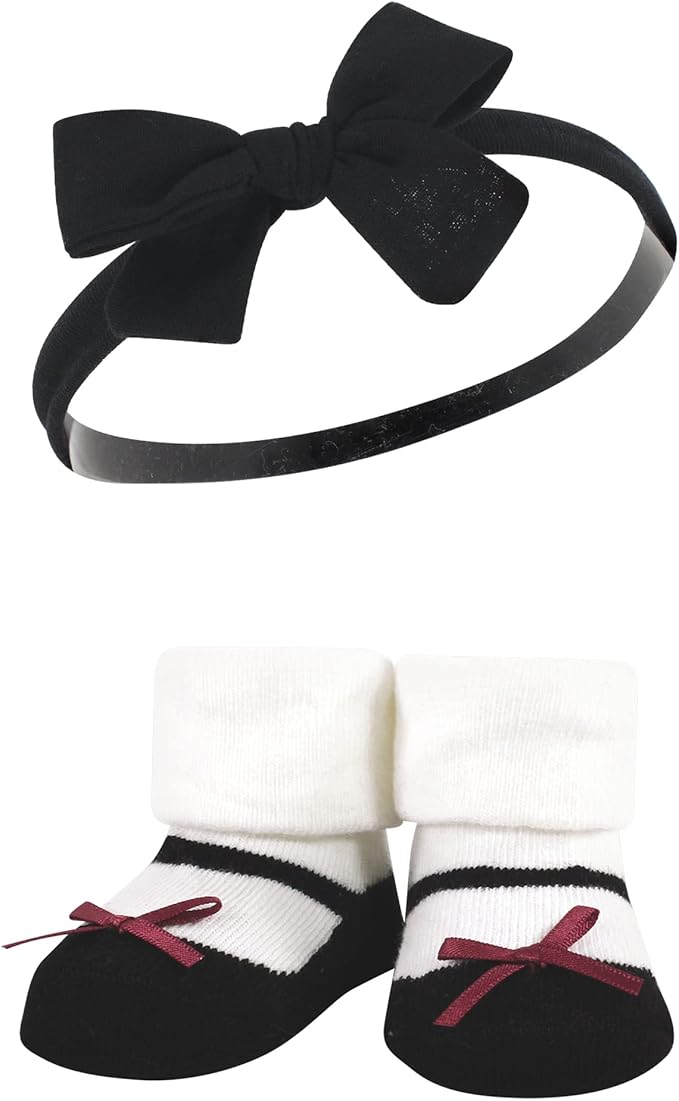 Hudson Baby Girl's Headband and Socks Giftset