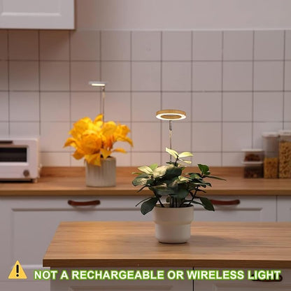 yadoker Plant Grow Light, LED Growing Light Full Spectrum for Indoor Plants,Height Adjustable, Automatic Timer, 5V Low Safe Voltage,Idea for Small Plant Light