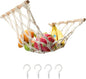 Hanging Fruit Hammock with Hooks, Hanging Fruit Basket Under the Kitchen Cabinet
