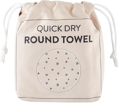 Stephan Baby Towels - Quick Dry Microfiber Infant or Toddler Beach Towel Round, 42-Inch Round, Pink - Cotton Blossom