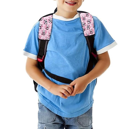 Biyejit Pink Hearts Panda Baby Car Seat Strap Covers Shoulder Pads for Baby Kid, Super Soft Infant Carseat Belt Covers for All Car Seat Stroller