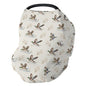 Wild Ducks Mallards Baby Car Seat Covers Vintage Duck Hunting Stretchy 5-in-1 Cover Adjustable Car Canopy Breastfeeding Cover Retro Duck Leaves Pond Breathable Nursing Cover-Up