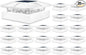 Peasur 4x4 Solar Post Cap Lights Outdoor with 3 Modes, 20 Packs White Fence Light Solar Powered Waterproof, Wood/Vinyl Post Top Lights for Deck Yard Garden Patio Porch Outside