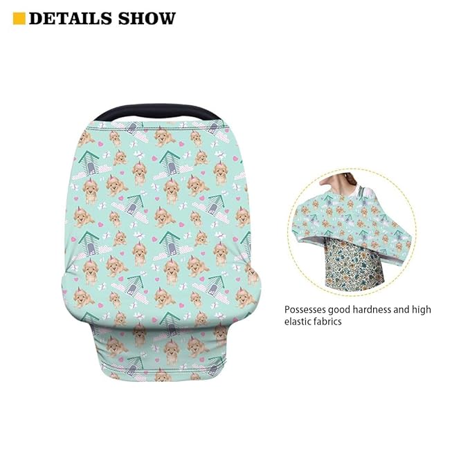 Forchrinse Hummingbird Sunflower Nursing Cover Breastfeeding Scarf Baby Car Seat Cover for Boys Girls Infant Carseat Canopy Multi-Use