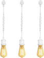 Kiven H-Type Track Lighting Pendants,Vintage Track Lighting Heads Adjustable Height, 3 Light Decorative h Track Pendant Lights, Bulb Not Included,White Finish