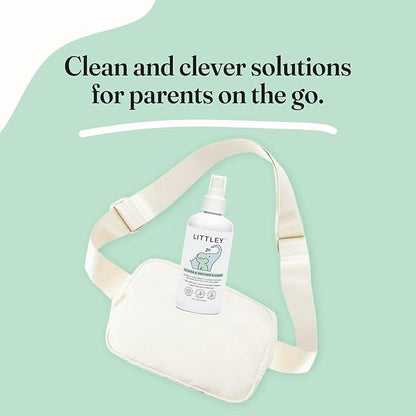 Littley Pacifier & Teether Cleaner | Alcohol‑Free HOCl Spray for Baby Pacifiers, Teethers, Bottles & High‑Touch Toys | Fragrance‑Free | Portable Travel Size |  8 oz