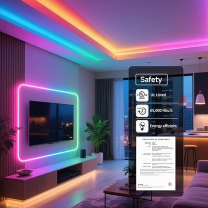BTF-LIGHTING WS2815 (Upgraded WS2812B) LED Strip Light,UL Listed,3.2FT 144 LED/Pixels,Flexible Chasing RGB,Dual Signal Individually Addressable,5050SMD,3M Tape,DC12V IP65(No Adapter or Controller)