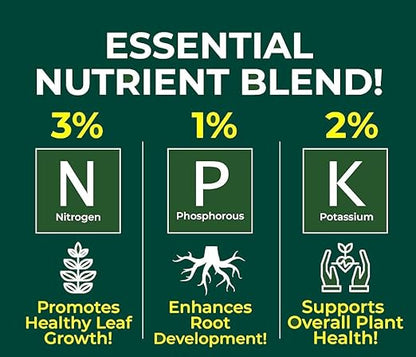 Premium Liquid Peace Lily Plant Fertilizer - 3-1-2 Concentrate for Indoor Plants and Flowers by Gardenera | Organic Plant Food for Peace Lily - 32oz