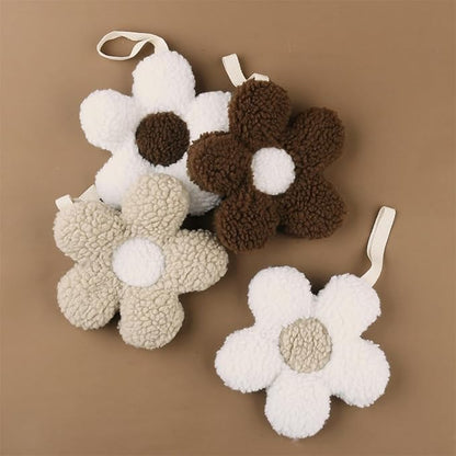 Baby Daisy Pacifier Holder,Light and Soft Dummy Holder Handmade 2 Pack, Decor for Nursing Kids Room