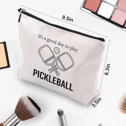 Funny Pickleball Gift Set - Scented Candle & Cosmetic Bag - Pickleball Gifts for Women, Men, Players, Coaches - Gag Gift for Birthday, Christmas, Stocking Stuffers, Pickleball Enthusiasts