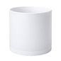 D'vine Dev 12 Inch Plastic Planter Pots for Plant Pot with Drainage Hole and Seamless Saucers, White Color, 74-X-A-3