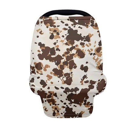 Youngerbaby Cow Nursing Cover for Newborns Breastfeeding Cover Scarf Baby Car Seat Covers Infant Stroller Cover Carseat Canopy for Girls and Boys Full Coverage