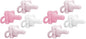 Dr. Brown's HappyPaci 100% Silicone Baby Pacifier, Contoured One-Piece Design, Light-Pink, Pink, White, 0-6m, BPA-Free, 8-Pack