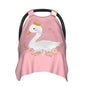 KiuLoam Cute Swan Floral Baby Car Seat Canopy, Nursing Cover Breastfeeding Scarf, Stretchy Soft Breathable Infant Carseat Cover for Babies Boys Girls