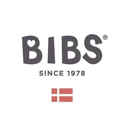 BIBS Supreme Baby Pacifier 2-Pack | Made in Denmark | BPA Free Dummy Soother, Symmetrical Nipple. Silicone, Size 2 (6-18 Months), Haze/Blossom