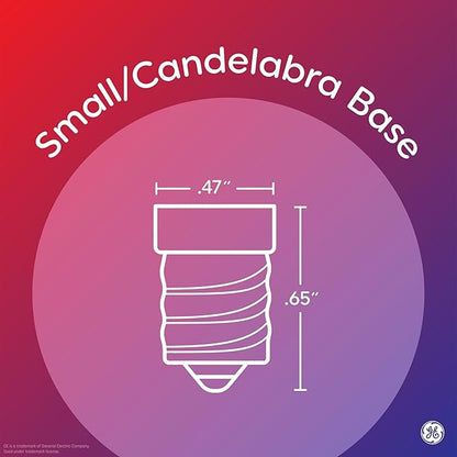 GE LED+ Dusk to Dawn LED Light Bulbs, Automatic On/Off Outdoor Security Lights, Soft White, E12 Candelabra Base (2 Pack)