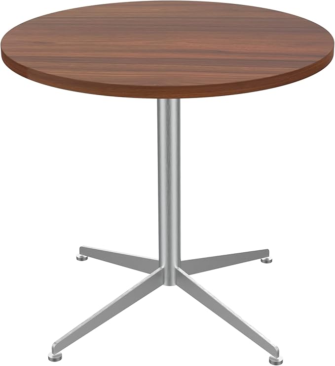 Round Office Table Conference Table Small Dining Table Coffee Meeting Table for Office Boardroom Kitchen Living Room Waterproof Desktop Easy Assembly 31.5 inch