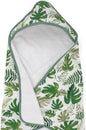Little Unicorn Premium Infant Hooded Bath Towel| Soft & Absorbent Cotton & Terry Fabric for Newborns (Tropical Leaf)