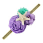YanJie Baby Girls Starfish Glitter Headband & Hair Bows for Birthday Party Gift, Aqua Lavender (M, Gold)
