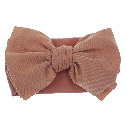 KIDOCHEESE Hairband, Baby Girl Nylon Headbands with Bows, Handmade Hairbands Elastics Hair Accessories for Newborn Infant Toddlers Kids, 5 Pcs (KK69-06)
