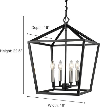 ML Lighting 3244-SN Four Light Pendant, Pwt, Nckl, B/S, Slvr