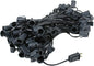 Novelty Lights 100 Foot C9 Outdoor String Light Christmas Stringer - Patio String Lights - Intermediate Base (C9/E17) - 12" Spacing - Black Wire