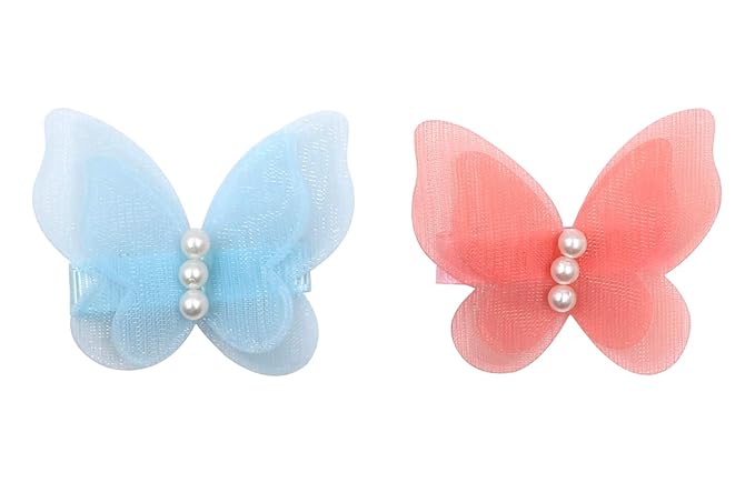 Zapire 16 Packs Baby Girl Hair Clips Chiffon Non-slip Butterfly Clips Barrettes for Girls Baby Kids Children Toddlers Hair Accessories (16 packs)