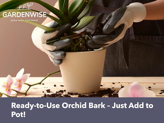 Premium Orchid Bark for Potting Mix – Ready-to-Use Pine Bark for Indoor Plants, Orchid Repotting & Soil Mix Creation, Ideal Orchid Medium (1 Quart)
