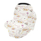 Personalized Baby Car Seat Cover for Girls, Custom Nursing Covers for Breastfeeding with Name, Princess Floral Infant Stroller Cover, Baby Carseat Canopy for Newborn, Multiuse Car Seat Canopies