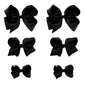 Black Bows for Girls,6PCS Hand-made Grosgrain Ribbon Hair Bows Alligator Clips Hair Accessories for Little Teen Toddler Girls Kids (Black)