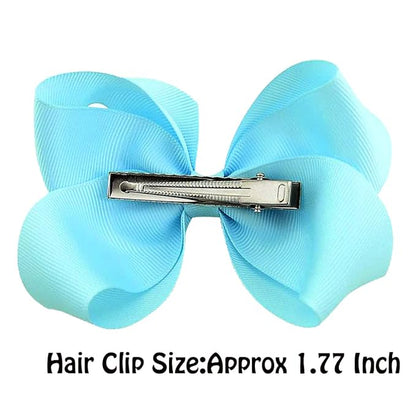 WillingTee 40colors 4.5" Hair Bows for Girls Grosgrain Ribbon Big Hair Bows Alligator Clips Hair Accessories for Baby Girls Infants Toddlers Teens Kids Children