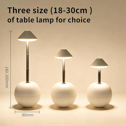 Rechargeable LED Table Light, Tumbler Cordless Table Lamp with 3 Colors & 7 RGB Stepless Dimmable Touch Control Lamps for Patio Restaurant Dining Home Bars (White)