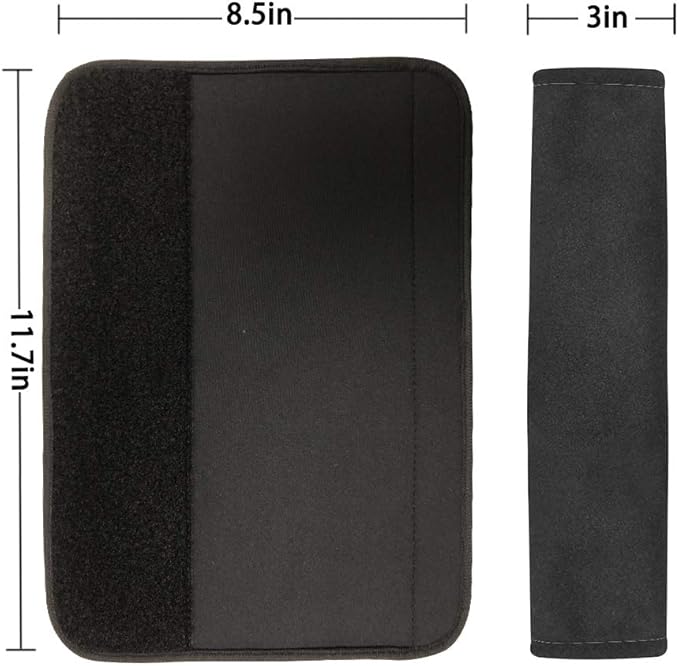 Biyejit Brown Cow Print Universal Car Seat Belt Pads Cover, Safety Seat Belt Comfortable Shoulder Pads for Adults and Children 2 Packs